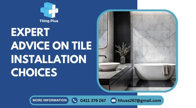 Modern bathroom with marble wall tiles and a bathtub, highlighting professional tile Installation and expert tiling choices.